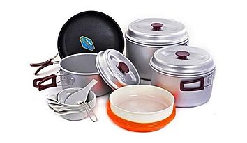 Набор посуды, алюминий, 1,9 кг, 8,8 л, на 7-8 человек, Kovea KSK-WY78