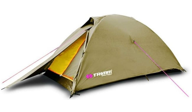 Палатка туристична, двомісна, двошарова, 220x135x105 см, Trimm Duo - фото 1