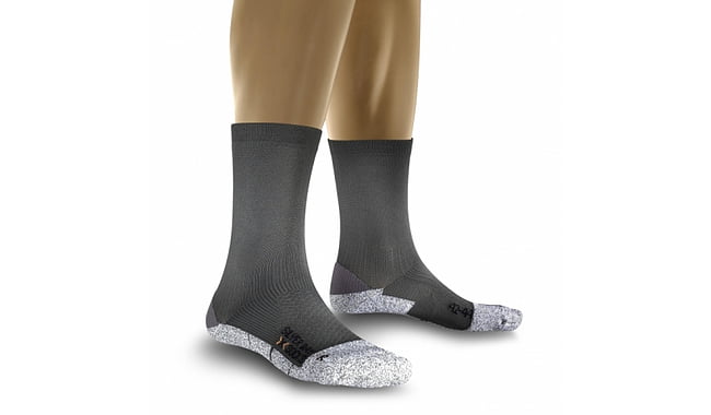 Шкарпетки повсякденні, антибактеріальні, X-Socks чорні з сірим - фото 2