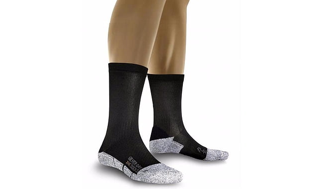 Шкарпетки повсякденні, антибактеріальні, X-Socks чорні з сірим - фото 1