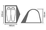 Двомісна Палатка, двошарова, 2100х1400х1100 см, Rock Empire Peak ZCT001 (RE) - дополнительное фото 1