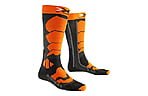 Гірськолижні шкарпетки, теплозберігаючі, подовжені, X-Socks чорні з помаранчевим - фото 1