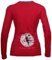 Футболка жіноча бавовняна довгий рукав Milo Amma червона з принтом