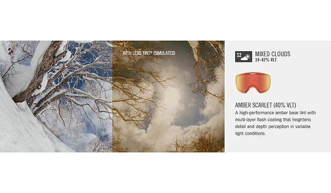 Гірськолижна маска Giro Onset Amber Scarlet - дополнительное фото 2