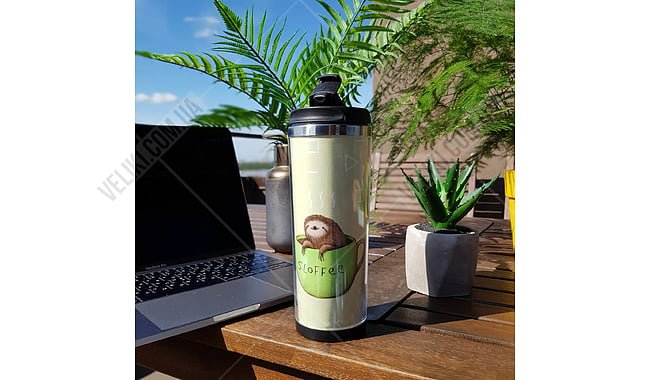 Термокружка ZIZ Ленивый кофе - дополнительное фото 1