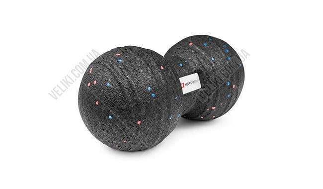 Масажний м'яч Hop-Sport 80 мм подвійний HS-P080DMB - дополнительное фото 1