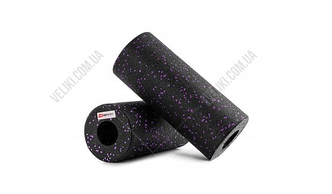 Ролер масажер Hop-Sport 33 см гладкий - дополнительное фото 5