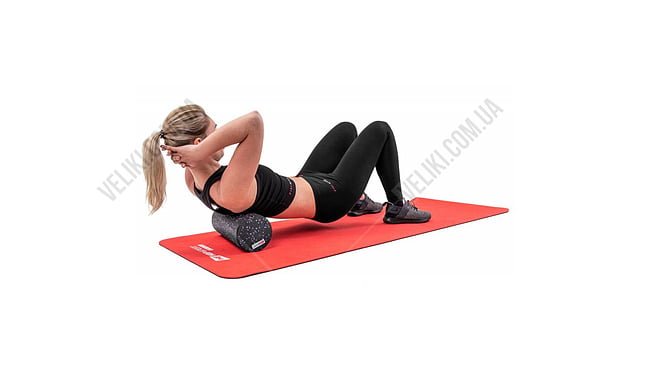 Ролер масажер Hop-Sport 33 см гладкий заповнений - дополнительное фото 5