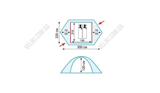 Палатка Tramp ROCK 2 V2 - дополнительное фото 3