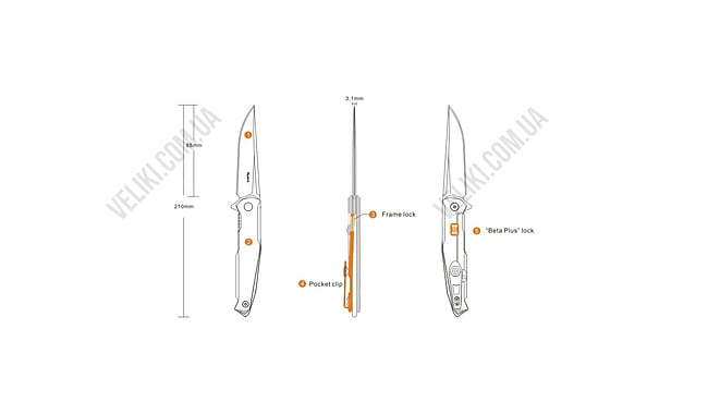 Нож Ruike P108 - дополнительное фото 5