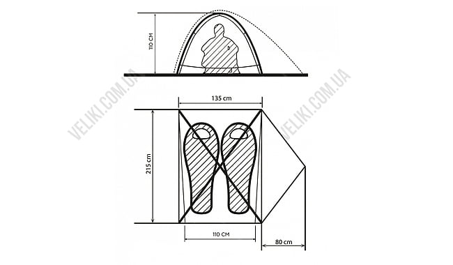 Палатка Turbat Borzhava 2 Alu - дополнительное фото 3