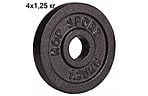 Набір дисків Hop-Sport Strong 4x1,25 кг - фото 1