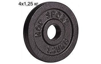 Набір дисків Hop-Sport Strong 4x1,25 кг