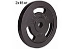 Набір дисків Hop-Sport Strong 2x15 кг - фото 1