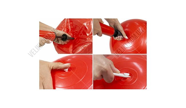 Фітбол Hop-Sport HS-R055YB 55 см + насос - дополнительное фото 2