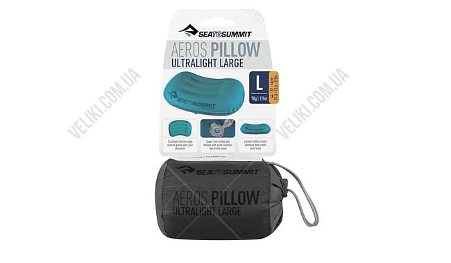 Подушка надувная Sea to Summit Aeros Ultralight Pillow Large - дополнительное фото 15