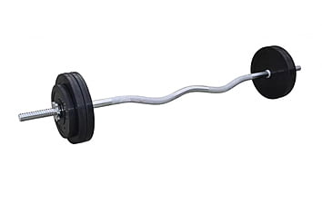 Штанга W-образная с обрезиненными дисками RN-Sport 30 кг
