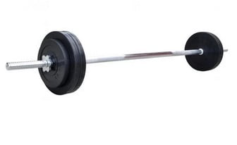 Штанга обрезиненная с прямым грифом RN-Sport 52 кг