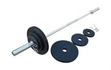 Штанга для жима обрезиненная RN-Sport 105 кг - дополнительное фото 1