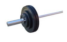 Штанга обрезиненная с олимпийским грифом RN-Sport 80 кг - фото 1