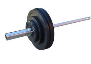 Штанга обрезиненная с олимпийским грифом RN-Sport 80 кг