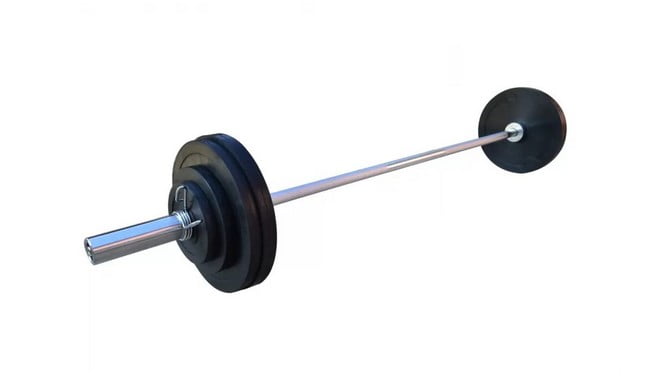 Штанга обрезиненная с олимпийским грифом RN-Sport 80 кг - дополнительное фото 1