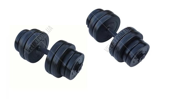 Гантели RN-Sport ABS 2х16 кг + Эспандер и скакалка - дополнительное фото 1