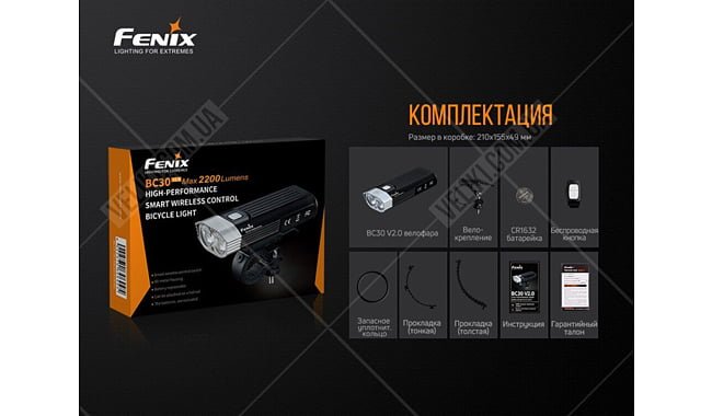 Велофара Fenix BC30 V2.0 - дополнительное фото 15