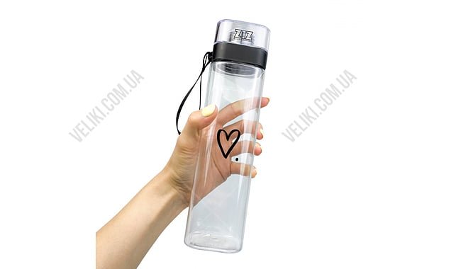 Бутылка для воды ZIZ Сердечко 700 мл - дополнительное фото 2