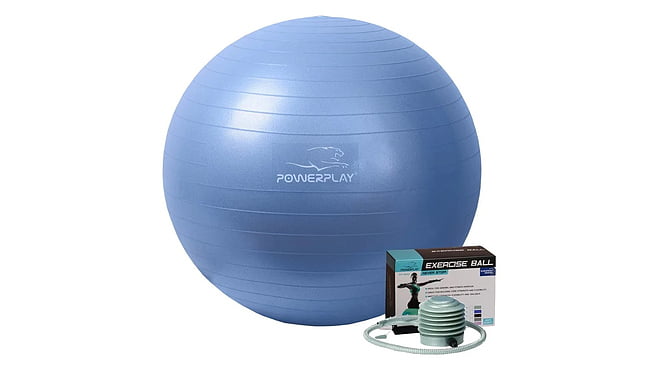 Мяч для фитнеса PowerPlay 65 см + насос - фото 1