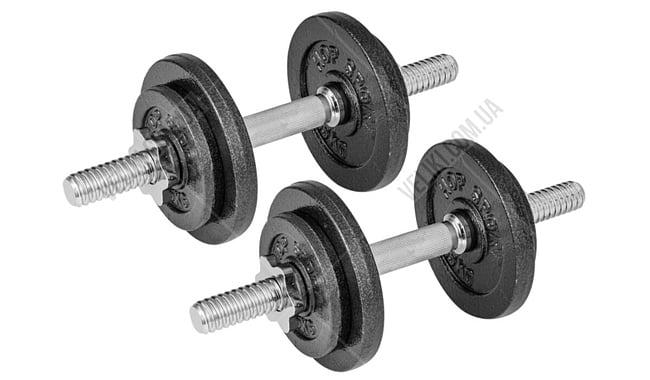 Гантели Hop-Sport New 2х10 кг с перчатками - дополнительное фото 1