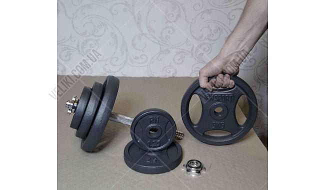 Гантель RN-Sport Quatro-Grip 28 кг - дополнительное фото 4