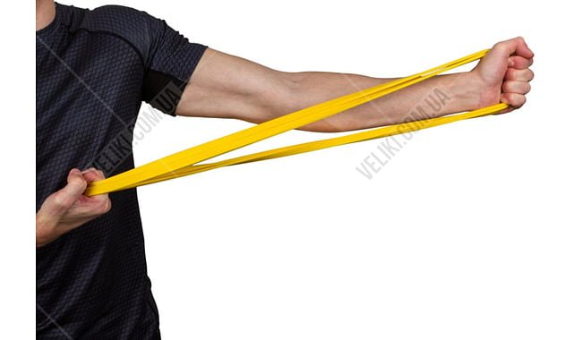 Резина для тренувань Power System PS-4051 L1 Yellow (4-25кг) - дополнительное фото 2