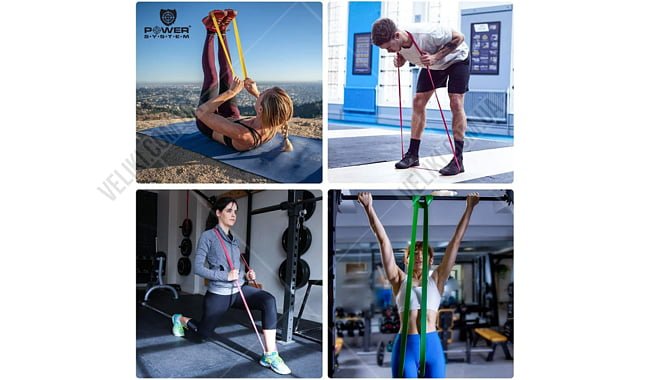 Резина для тренувань Power System PS-4051 L1 Yellow (4-25кг) - дополнительное фото 6