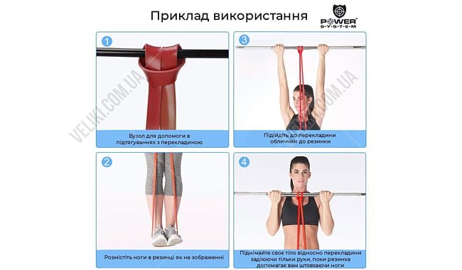 Резина для тренувань Power System PS-4053 L3 Red (15-40кг) - дополнительное фото 3