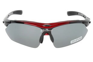 Окуляри для велоспорту, зах. від ультраф., лінзи дня і ночі, RockBros Black/Red Polarized