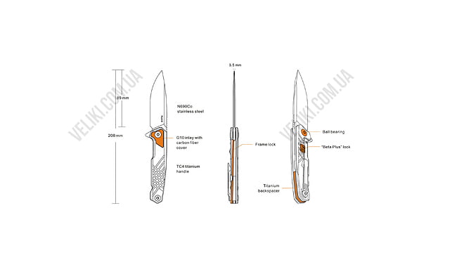 Ніж Ruike M875-TZ - дополнительное фото 3