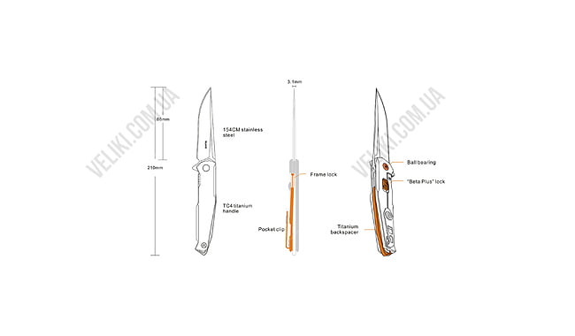 Нож Ruike M108-TZ - дополнительное фото 3