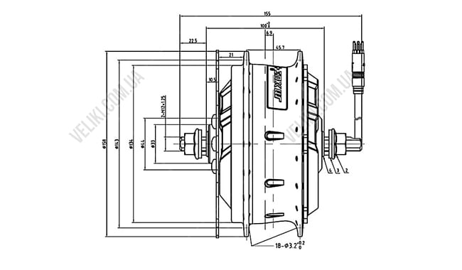Двигатель MXUS FX-15-F 500 Вт - дополнительное фото 5