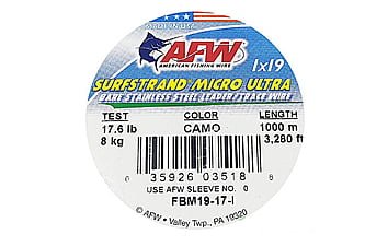 Поводковый материал AFW Surfstrand Micro Ultra 1x19 8 кг 1 м