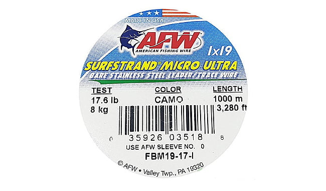 Поводковый материал AFW Surfstrand Micro Ultra 1x19 8 кг 1 м - фото 1