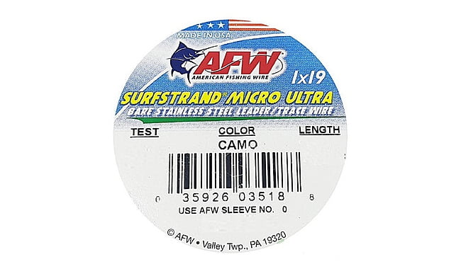 Поводковый материал AFW Surfstrand Micro Ultra 1x19 28 кг 1 м - фото 1