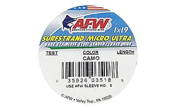 Повідковий матеріал AFW Surfstrand Micro Ultra 1x19 21kg (1m)