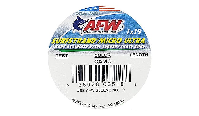 Поводковый материал AFW Surfstrand Micro Ultra 1x19 12 кг 1 м - фото 1