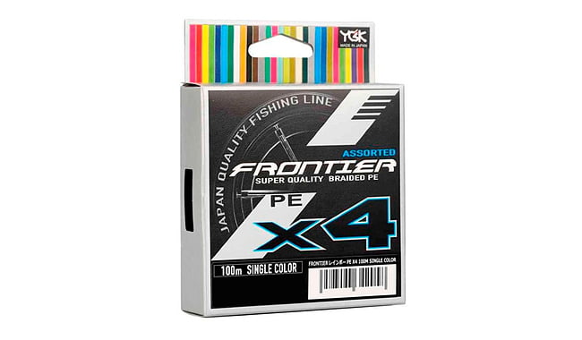 Шнур YGK Frontier X4 Assorted Single Color 100 м #1,5 0,205 мм 6,8 кг - фото 1