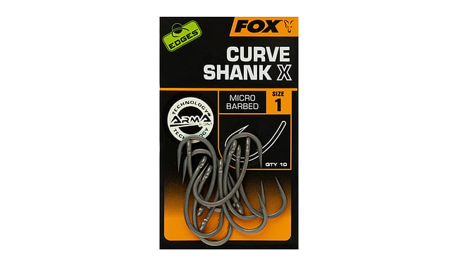 Крючки Fox Edges Curve Shank X size 1 - фото 1
