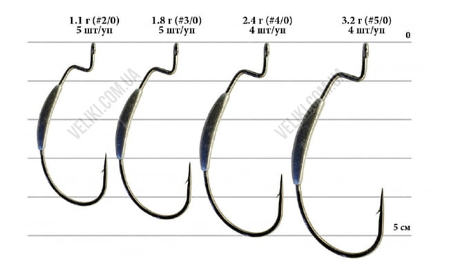 Крючки Decoy S-Switcher Worm 102 №5 / 0 - дополнительное фото 2