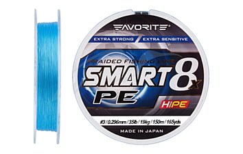 Шнур Favorite Smart PE 8x 150 m 3.0-0.296 mm 19 kg