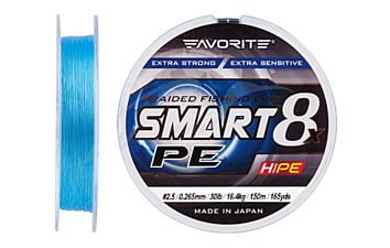 Шнур Favorite Smart PE 8x 150 m 2.5-0.265 mm 16.4 kg
