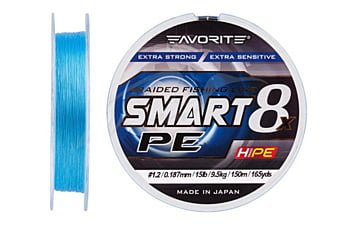 Шнур Favorite Smart PE 8x 150 m 1.2-0.187 mm 9.5 kg